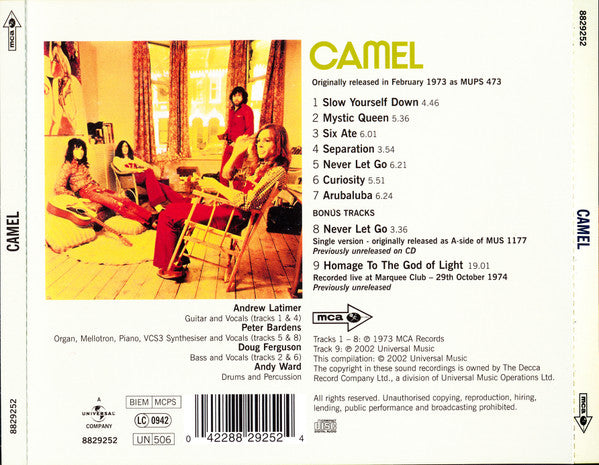 Camel : Camel (CD, Album, RE, RM, RP)