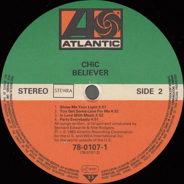 Chic : Believer (LP, Album)
