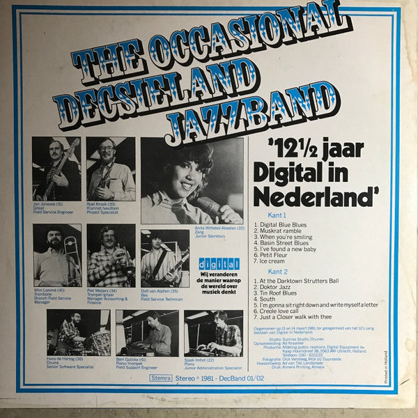 The Occasional Decsieland Jazzband : 12 1/2 Jaar Digital In Nederland (LP, Album)