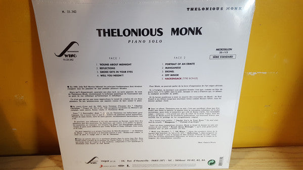 Thelonious Monk : Piano Solo (LP, RE, RM)