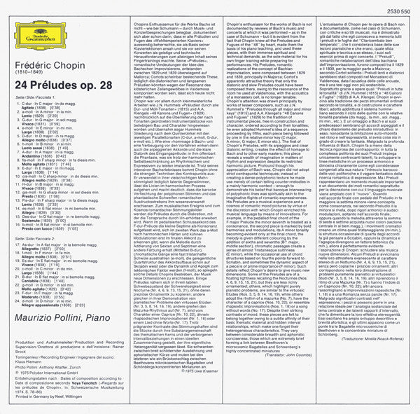 Chopin*, Maurizio Pollini : 24 Préludes Op. 28 (LP)