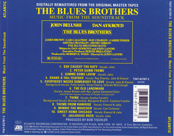 The Blues Brothers : The Blues Brothers (Music From The Soundtrack) (CD, Album, RE, RM)