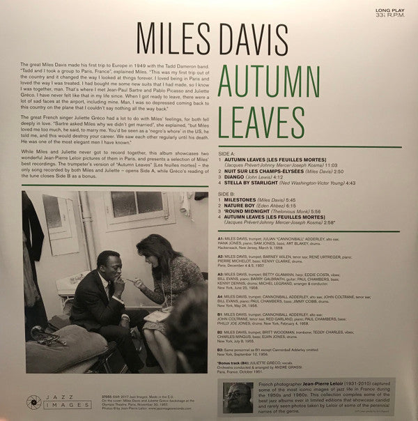 Miles Davis : Autumn Leaves (LP, Comp, Dlx, Ltd, 180)