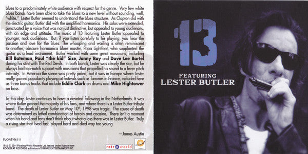 13 Featuring Lester Butler : 13 Featuring Lester Butler (CD, Album, RE)