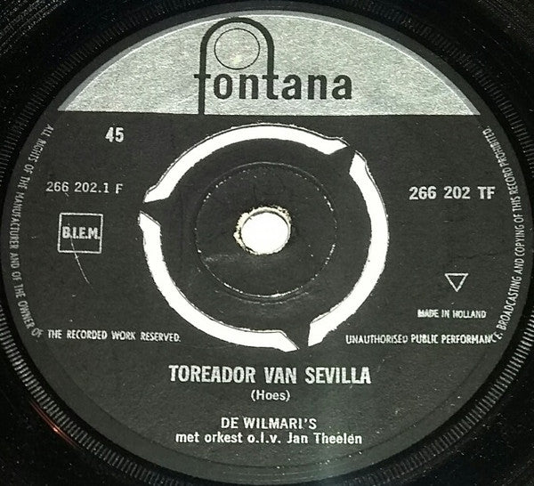 De Wilmari's : Toreador van Sevilla (7", Single)