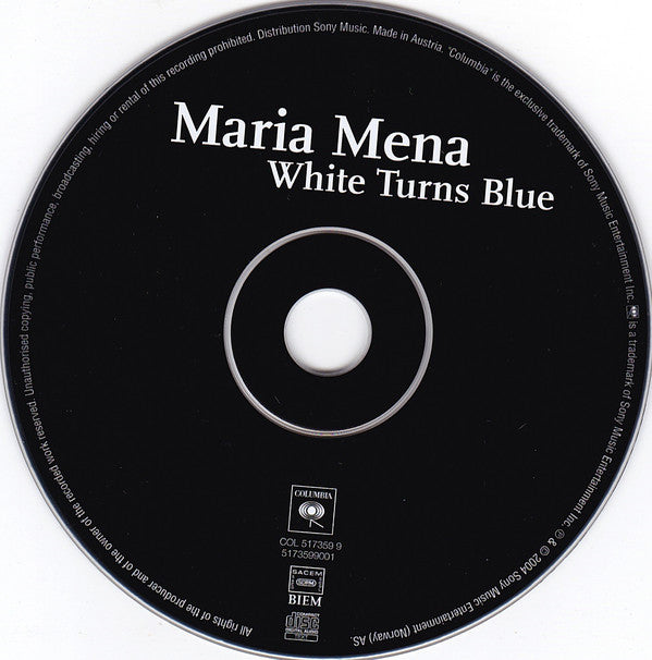 Maria Mena : White Turns Blue (CD, Album)