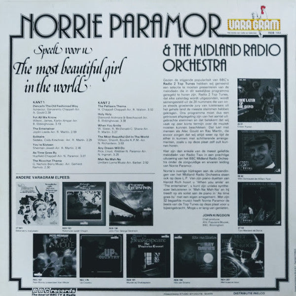 Norrie Paramor & The Midland Radio Orchestra : The Most Beautiful Girl In The World  (LP, Album)