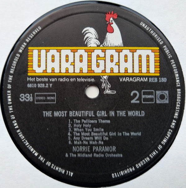Norrie Paramor & The Midland Radio Orchestra : The Most Beautiful Girl In The World  (LP, Album)