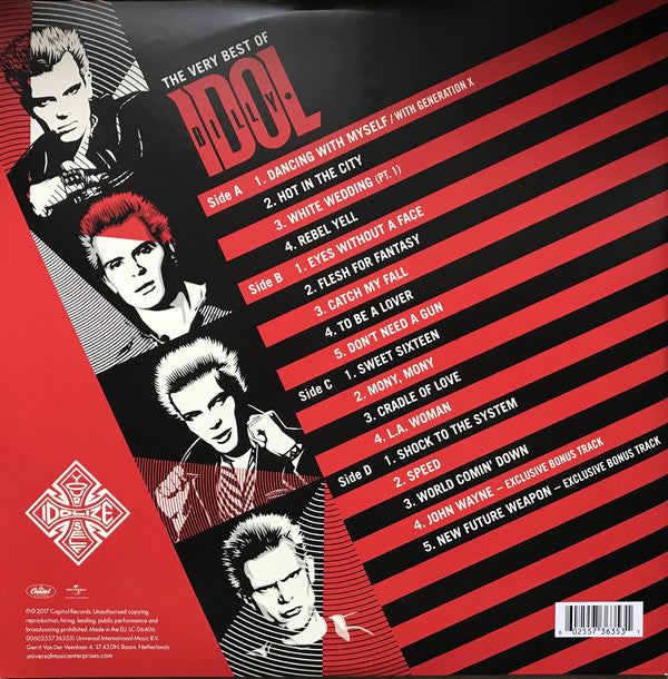 Billy Idol : The Very Best Of - Idolize Yourself (2xLP, Comp, 180)