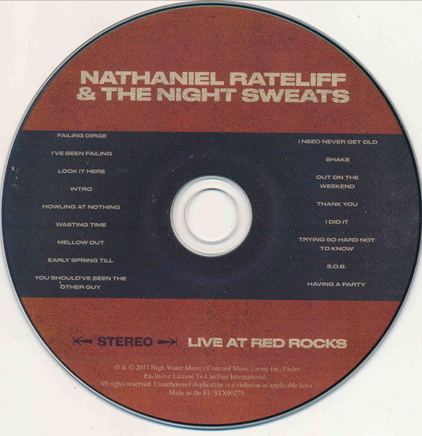 Nathaniel Rateliff And The Night Sweats : Live At Red Rocks (CD, Album, Dig)