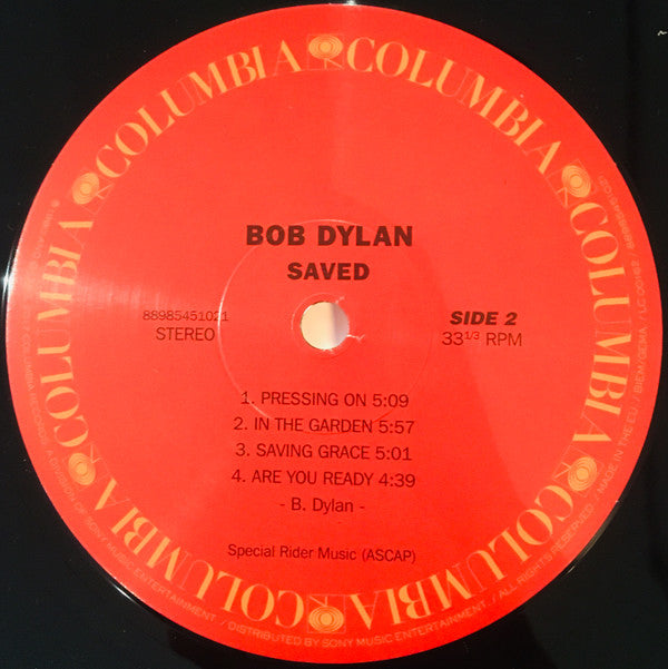 Bob Dylan : Saved (LP, Album, RE, RM, New)