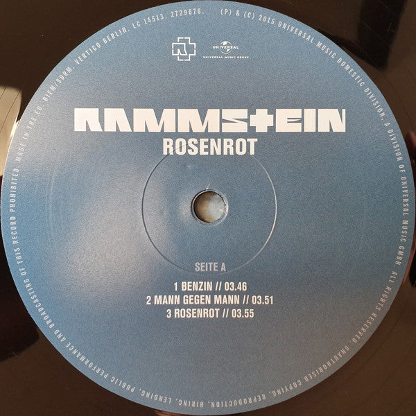 Rammstein : Rosenrot (2xLP, Album, RE, RM, 180)