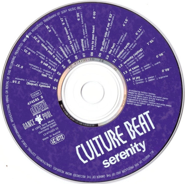 Culture Beat : Serenity (CD, Album)