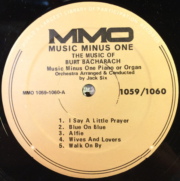 Music Minus One : The Music Of Burt Bacharach: Music Minus One Piano  (LP)