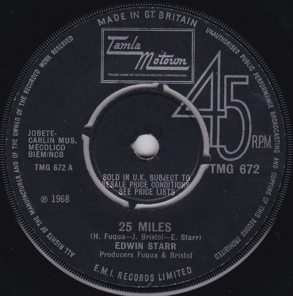Edwin Starr : 25 Miles / Mighty Good Lovin' (7", Single, 4-p)