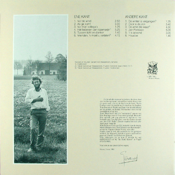 Gerard Van Maasakkers : Vur De Wind (LP, Album, Gat)