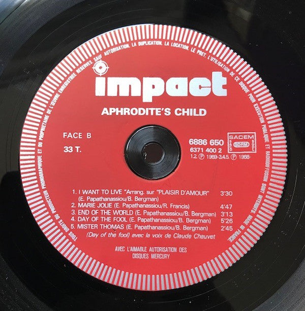 Aphrodite's Child : Aphrodite's Child (LP, Comp, Mono, RE)