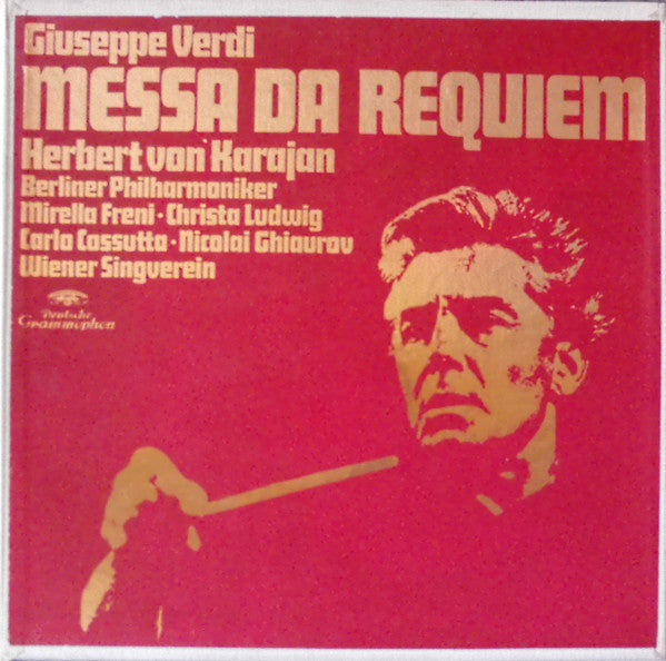 Giuseppe Verdi, Herbert Von Karajan, Berliner Philharmoniker, Mirella Freni, Christa Ludwig, Carlo Cossutta, Nicolai Ghiaurov, Wiener Singverein : Messa Da Requiem (2xLP + Box)