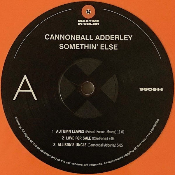 Cannonball Adderley : Somethin' Else (LP, Album, Ltd, RE, Ora)