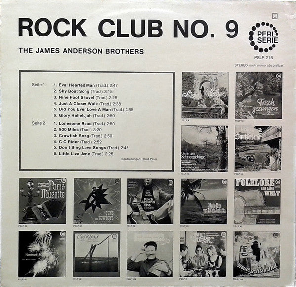 The James Anderson Brothers : Rock Club No. 9 (LP, Album)