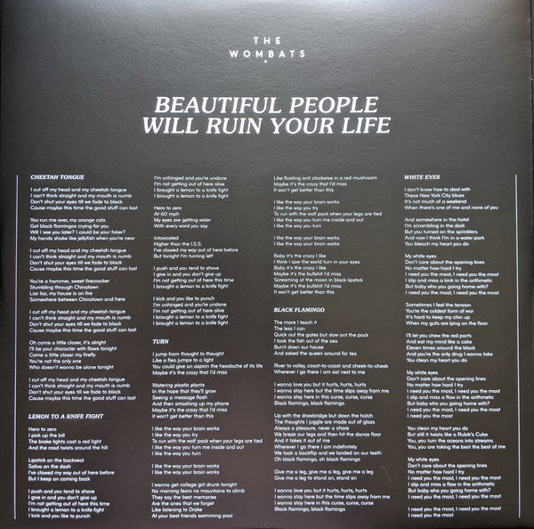 The Wombats : Beautiful People Will Ruin Your Life (LP, Album, Cle)