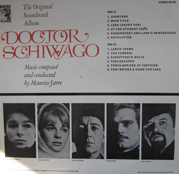 Maurice Jarre : Doctor Schiwago - The Original Soundtrack Album (LP, Album, RP)