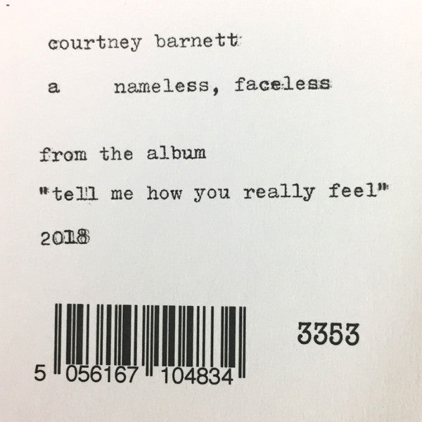 Courtney Barnett : Nameless, Faceless (7", S/Sided, Ltd, Num)