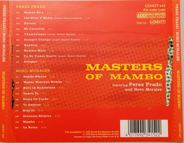 Perez Prado / Noro Morales : Masters Of Mambo  (CD, Comp)