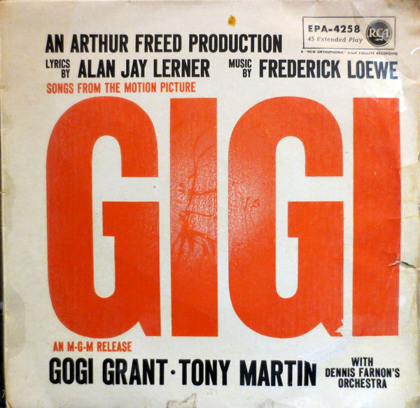 Gogi Grant • Tony Martin (3) With Dennis Farnon And His Orchestra : Songs  From The Motion Picture Gigi (7", EP)