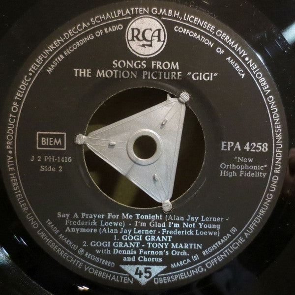 Gogi Grant • Tony Martin (3) With Dennis Farnon And His Orchestra : Songs  From The Motion Picture Gigi (7", EP)