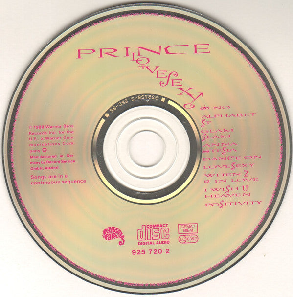 Prince : Lovesexy (CD, Album)