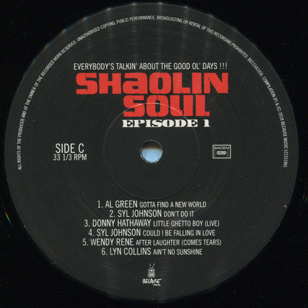 Various : Shaolin Soul (Episode 1) (2xLP, Comp + CD, Comp, Pla + RE)