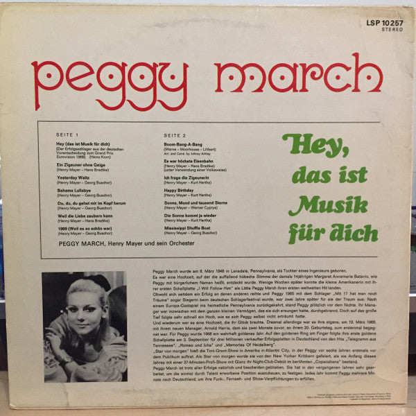 Peggy March : Hey, Das Ist Musik Für Dich (LP, Album)