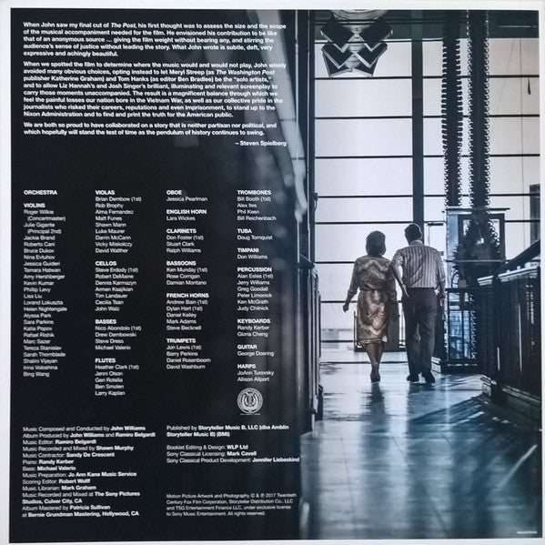 John Williams (4) : The Post (Original Motion Picture Soundtrack) (LP, Album, Ltd, Num, Whi)