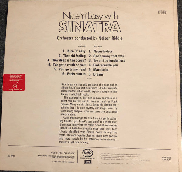 Frank Sinatra : Nice 'N' Easy With Sinatra (LP, RE)