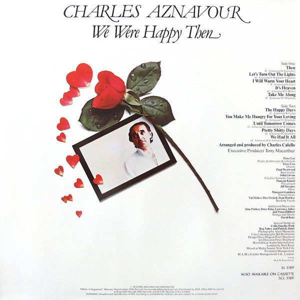 Charles Aznavour : We Were Happy Then (LP, Album)