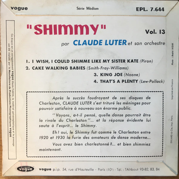 Claude Luter : Shimmy (7", EP)