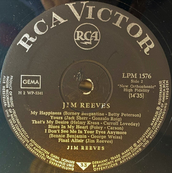 Jim Reeves : Jim Reeves (LP, Album)