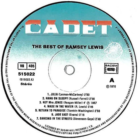 Ramsey Lewis : The Best Of Ramsey Lewis (LP, Comp)