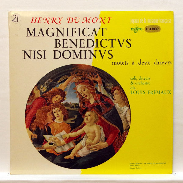 Henry Dumont - Chorale Philippe Caillard, Orchestre De Chambre Jean-François Paillard, Louis Frémaux : Magnificat / Nisi Dominus / Benedictus (LP, Album)