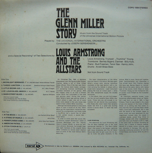 The Universal-International Orchestra : The Glenn Miller Story (LP)