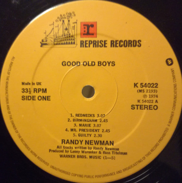 Randy Newman : Good Old Boys (LP, Album, RP)