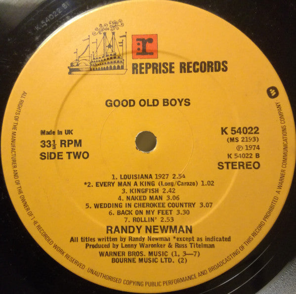 Randy Newman : Good Old Boys (LP, Album, RP)