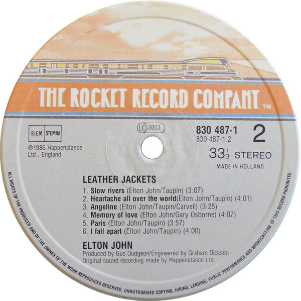 Elton John : Leather Jackets (LP, Album)