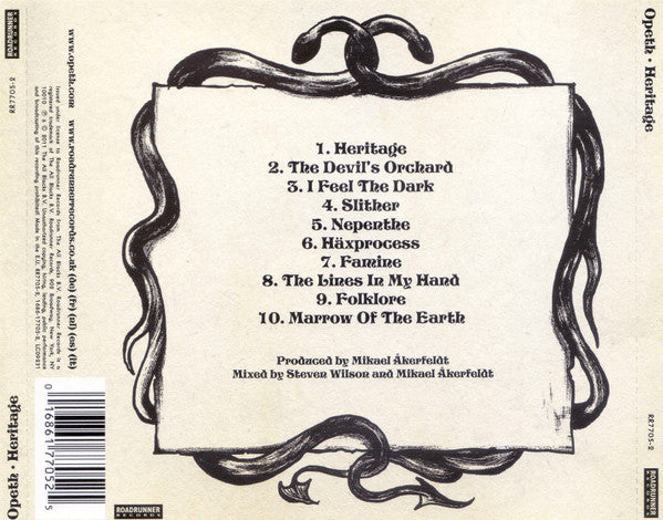 Opeth : Heritage (CD, Album, RE, Arv)