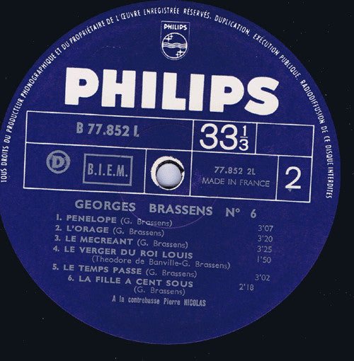 Georges Brassens : 5 (LP, Album, Comp, Mono, RE)