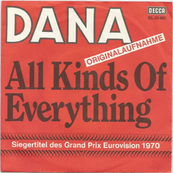 Dana (9) : All Kinds Of Everything (7", Single)