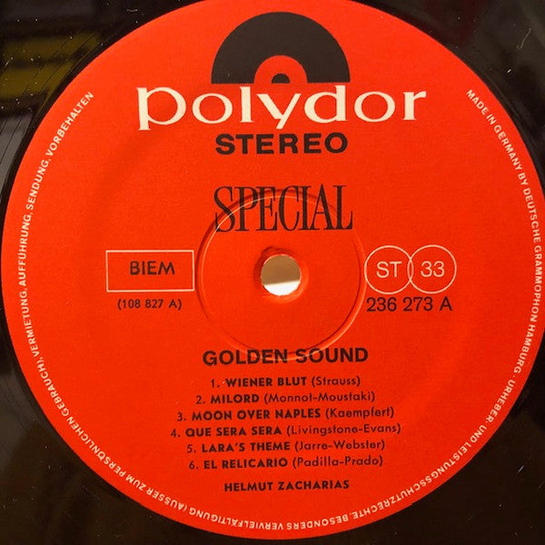 Helmut Zacharias : Golden Sound (LP, Mono)