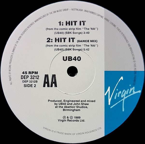 UB40 : I Would Do For You (Extended Mix) (12", Single)