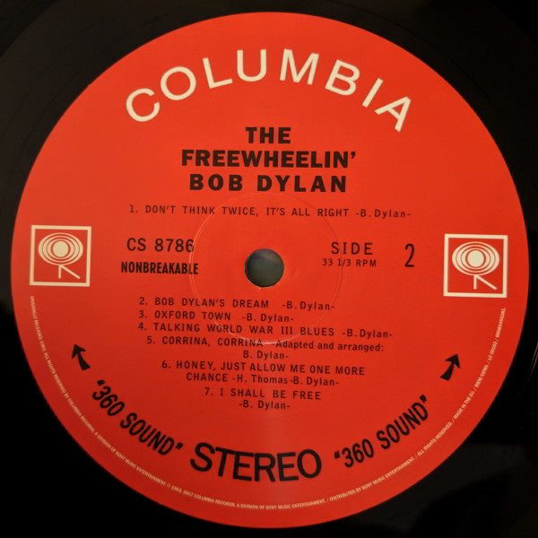 Bob Dylan : The Freewheelin' Bob Dylan (LP, Album, RE, 180)